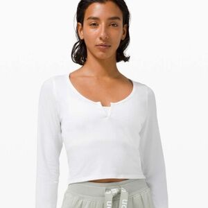 Lululemon Cropped Henley Long Sleeve